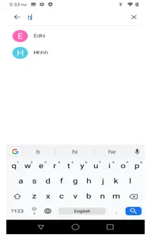 Search Contact Interface
