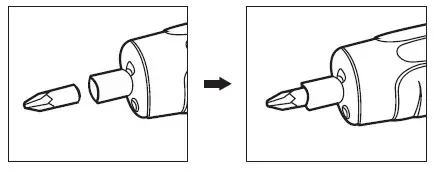 Coopers H751 Cordless Precision Screwdriver- Bit installation