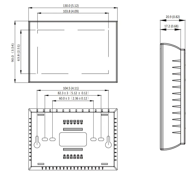 Hangzhou Roombanker Technology DSHT 040 Room Thermostat - DIMENSION