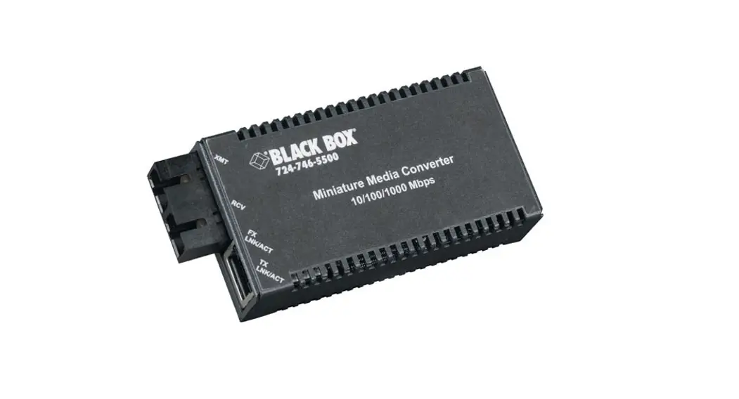 Black Box Lgc120a-r2 Miniature Media Converter 10-100-1000 Switching User Manual