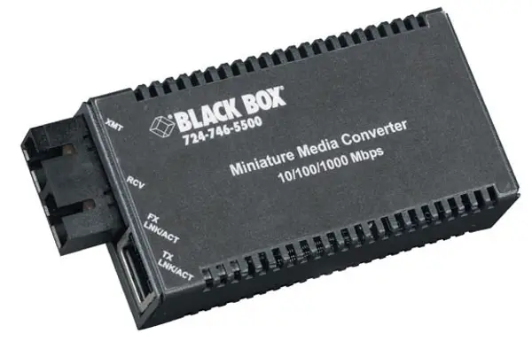 BLACK BOX LGC120A R2 Miniature Media Converter 10 100 1000 Switching