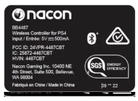nacon Asymmetric Wireless Controller for PS4 - 1
