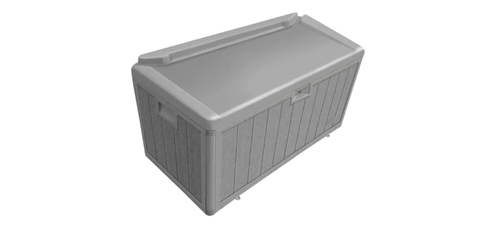 Hampton Bay Hbdb50wlg-sl 50 Gallon Grey Resin Wood Look Outdoor Storage Deck Box User Guide