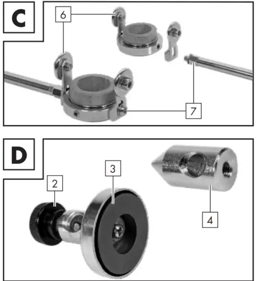 PARKSIDE PPKS 35 B2 Circle Cutter - Fig C D