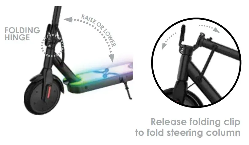 HOVER 1 H1 JVE JIVE Electric Folding Scooter - FOLDING