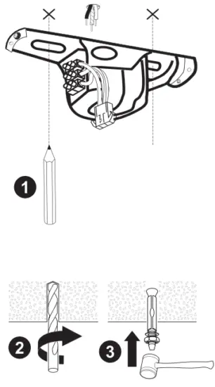 colours SJ44 3 1L Shek Modern Chrome Effect Ceiling Fan Light - Ciling