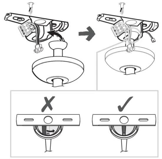 colours SJ44 3 1L Shek Modern Chrome Effect Ceiling Fan Light - Fig