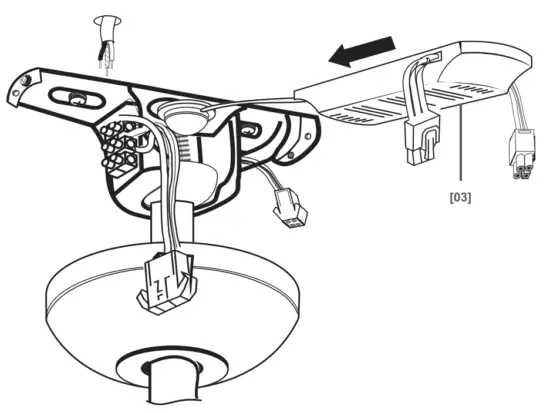 colours SJ44 3 1L Shek Modern Chrome Effect Ceiling Fan Light - Fig