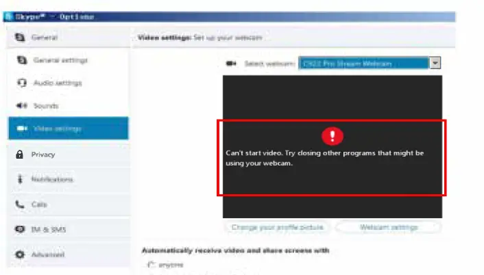 Skype setting for Windows user