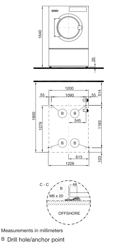 Miele PDR 944 Professional Vented Dryer - Set up (Offshore)