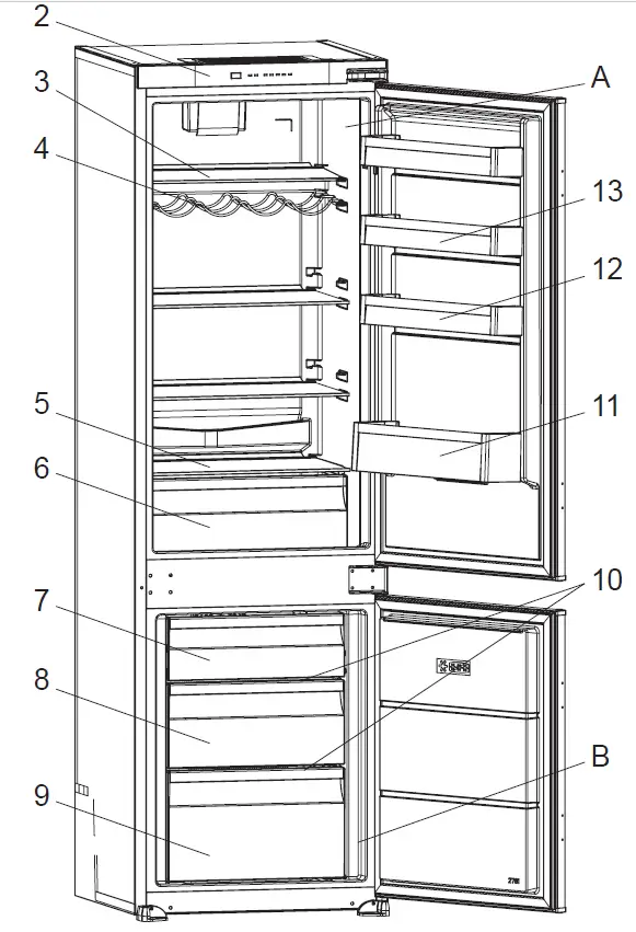 SHARP SJ-BE237E00X-EU Upright Standing Fridge-Freezers 02
