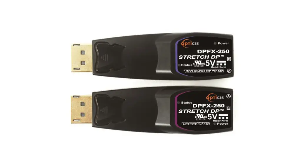 Opticis Dpfx-250-tr Two Fibers Detachable Display Port Extender User Manual