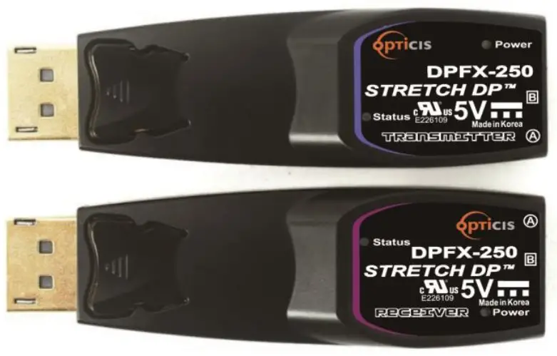 opticis DPFX 250 TR Two fibers Detachable Display Port Extender