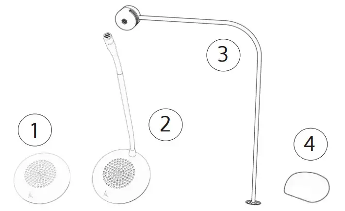 contacta STS K072 Window Intercom Pod and Screen Mount Mic System Kit - figure 1