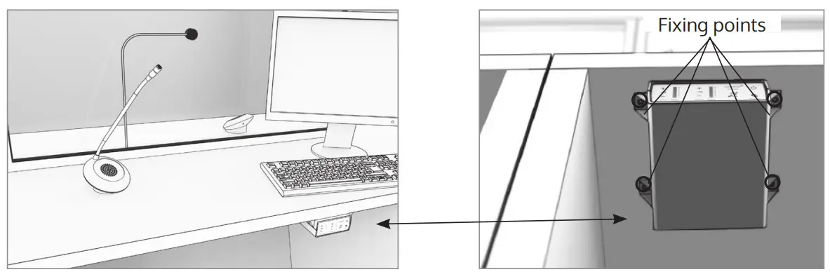 contacta STS K072 Window Intercom Pod and Screen Mount Mic System Kit - figure 6