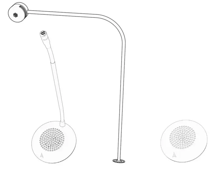 contacta STS K072 Window Intercom Pod and Screen Mount Mic System Kit