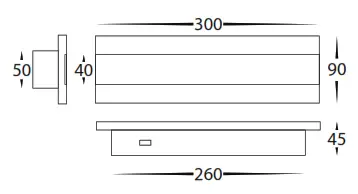 havit HV3581T BLK Barline Wall Light