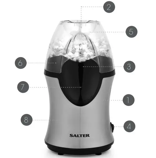SALTER EK2902 Electric Popcorn Maker Machine - Figure 1