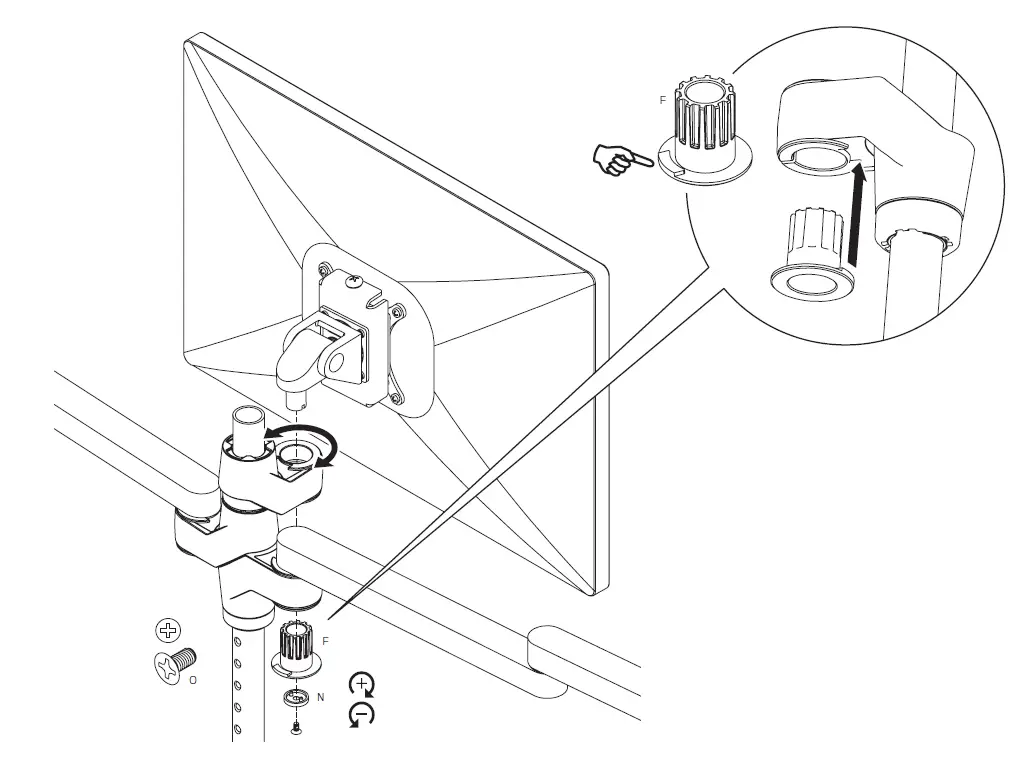 innovative STX-33S Staxx 3 Over 3 Monitor Mount fig 12