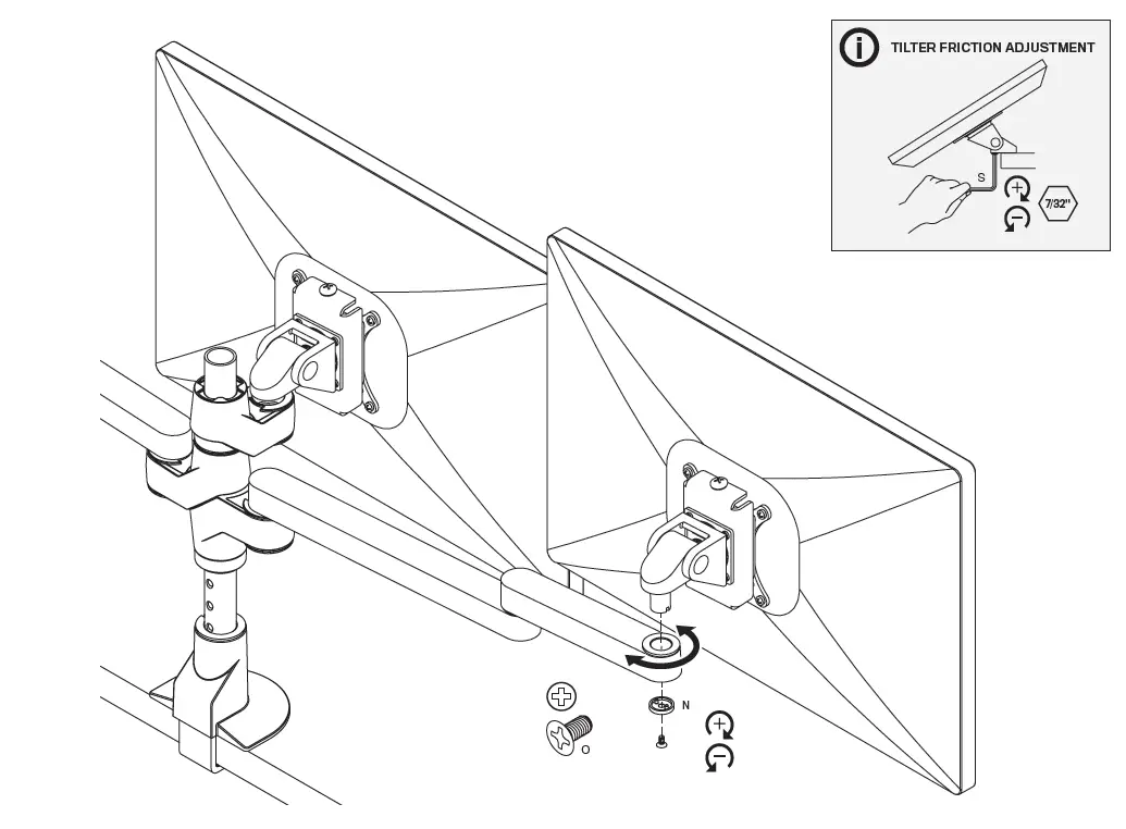 innovative STX-33S Staxx 3 Over 3 Monitor Mount fig 13