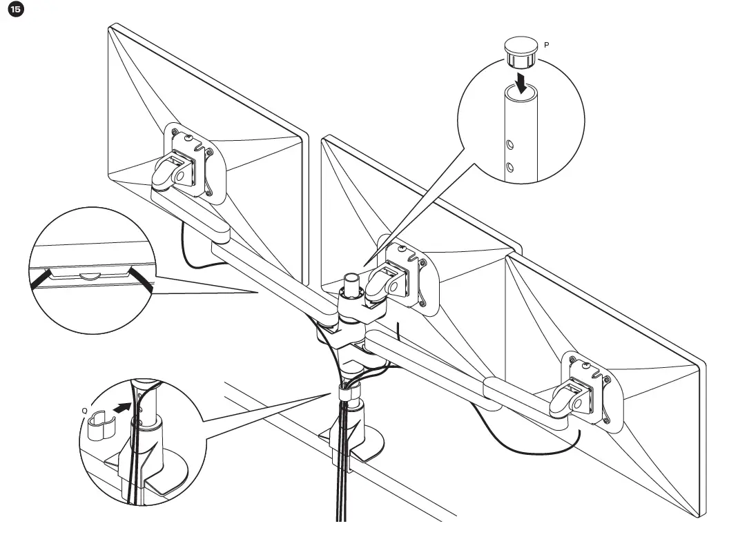 innovative STX-33S Staxx 3 Over 3 Monitor Mount fig 14