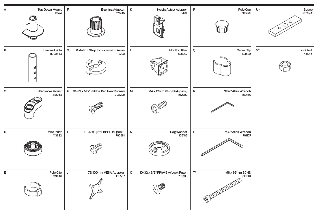 innovative STX-33S Staxx 3 Over 3 Monitor Mount fig 2