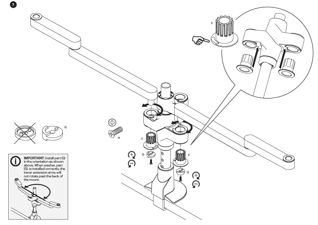 innovative STX-33S Staxx 3 Over 3 Monitor Mount fig 7