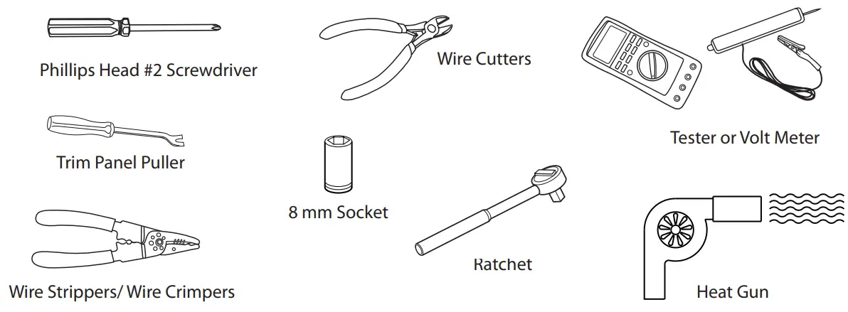 HORIZON N22128 7 Way Vehicle Complete Kit - REQUIRED TOOLS