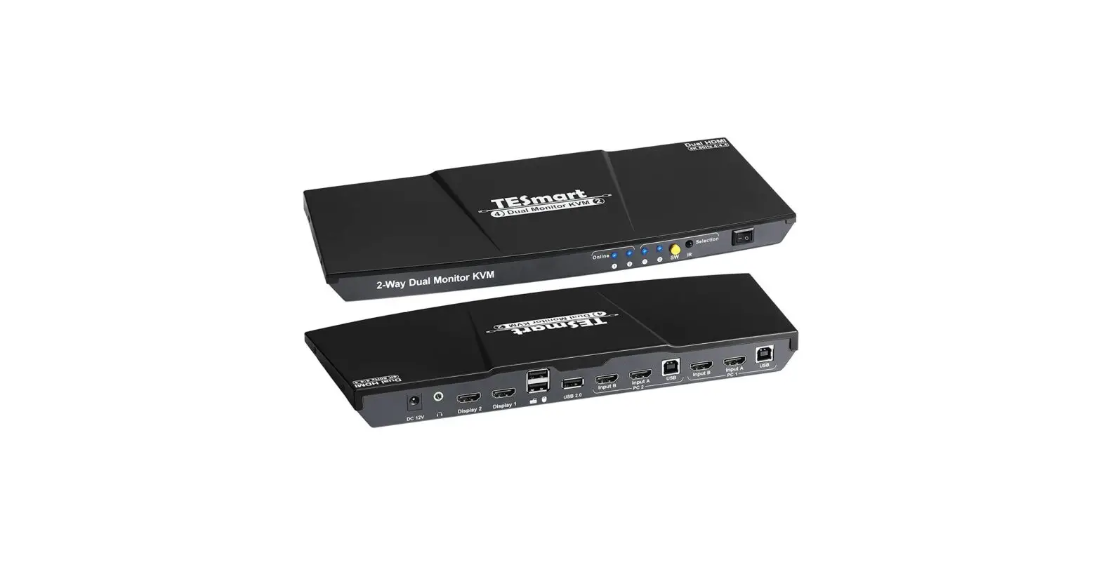Tesmart Hks0402a1u Hdmi Dp Dual Monitor Kvm Switch User Manual