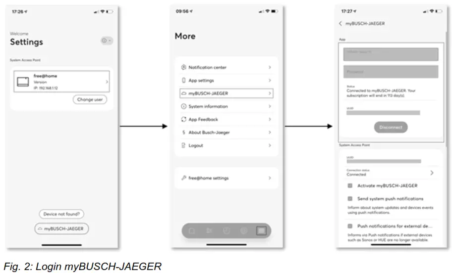 BUSCH JAEGER Busch free@home Home Automation Control Panel - portal