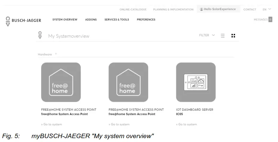 BUSCH JAEGER Busch free@home Home Automation Control Panel - portal2