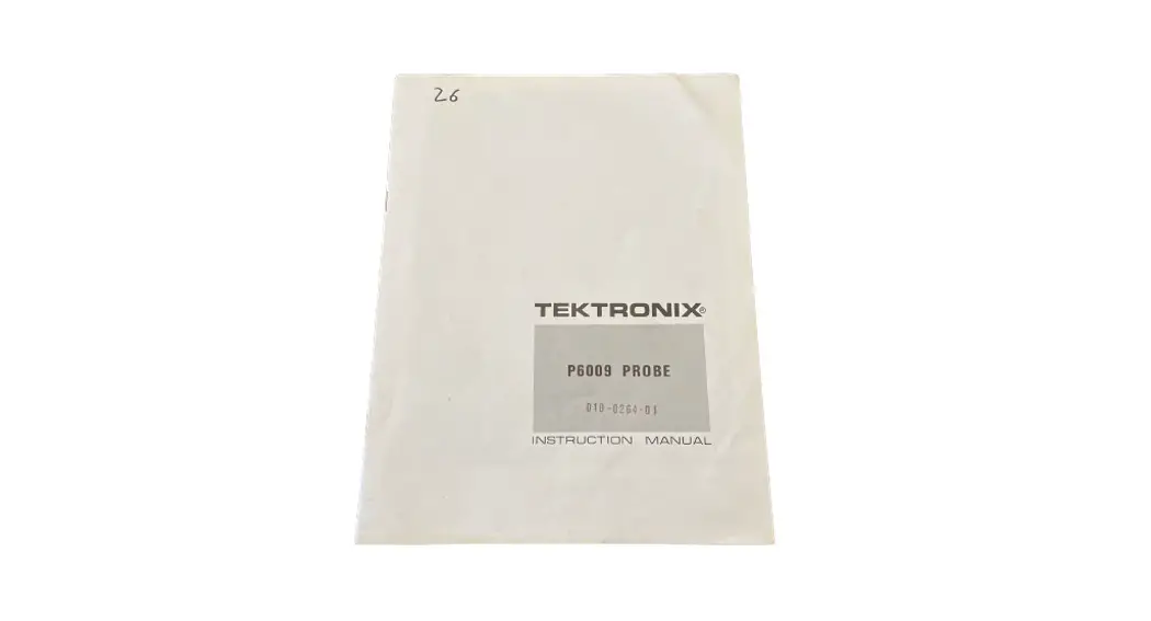Tektronix P6056 Oscilloscope Probe Instruction Manual