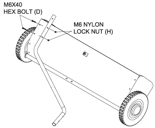 Brinly STS 42BHDK Tow Behind Lawn Sweeper - Attach Hitch Tubes
