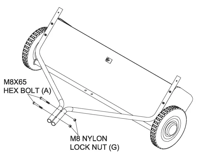 Brinly STS 42BHDK Tow Behind Lawn Sweeper - Tubes Together