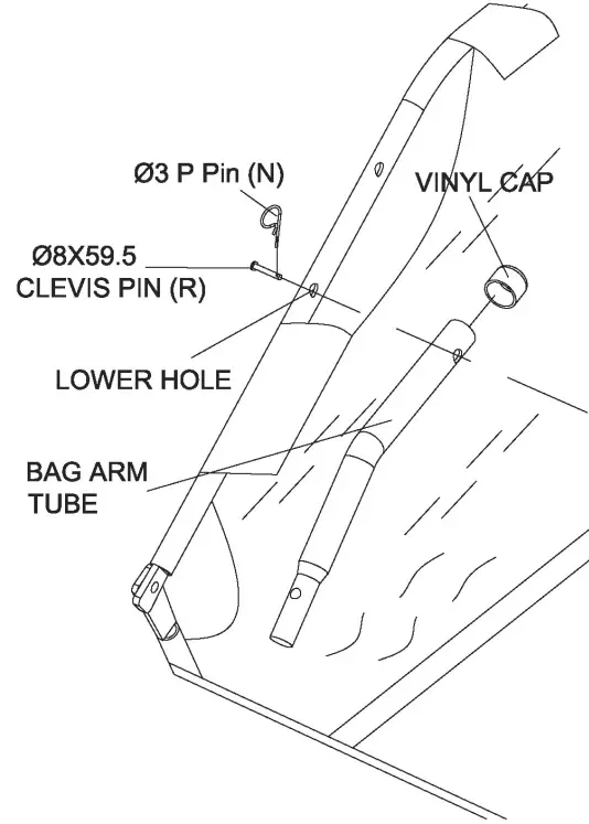 Brinly STS 42BHDK Tow Behind Lawn Sweeper - cap upward
