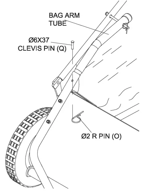 Brinly STS 42BHDK Tow Behind Lawn Sweeper - male ends