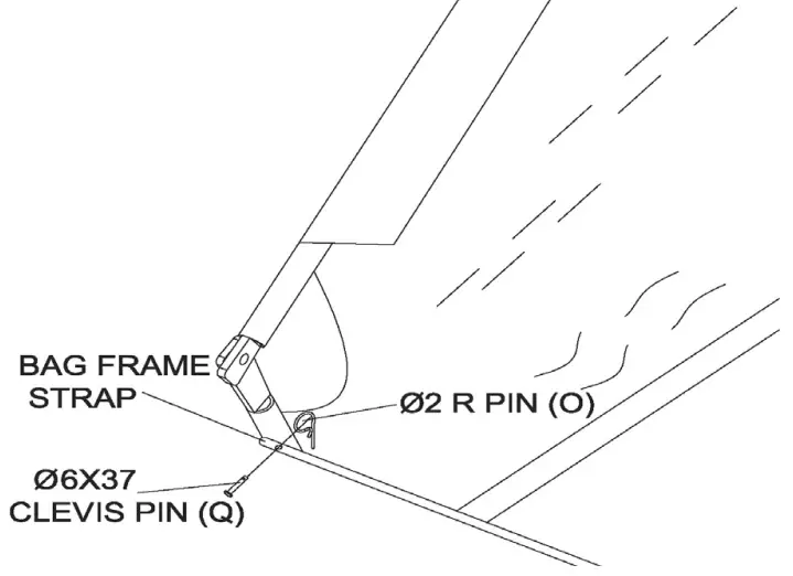 Brinly STS 42BHDK Tow Behind Lawn Sweeper - sleeve at the front