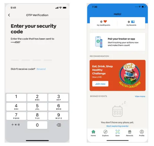 HealthPromotionBoard Healthy 365 App - OTP