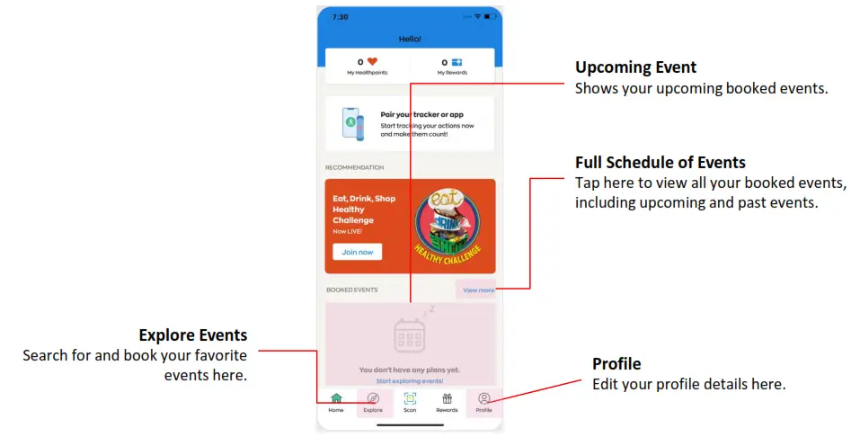 HealthPromotionBoard Healthy 365 App - Profile