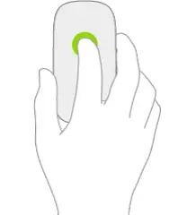 An illustration symbolizing a click on a mouse.