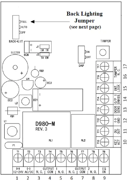 EMX KPX-100 Programmable Keypad fig (1)