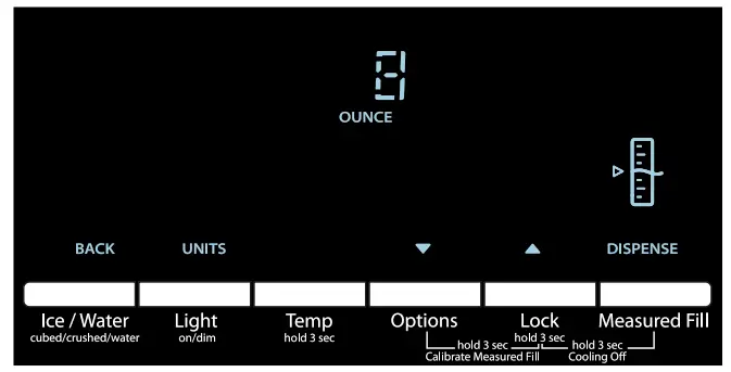 Whirlpool WRX986SIHZ Bottom Mount Refrigerator - MEASURED FILL