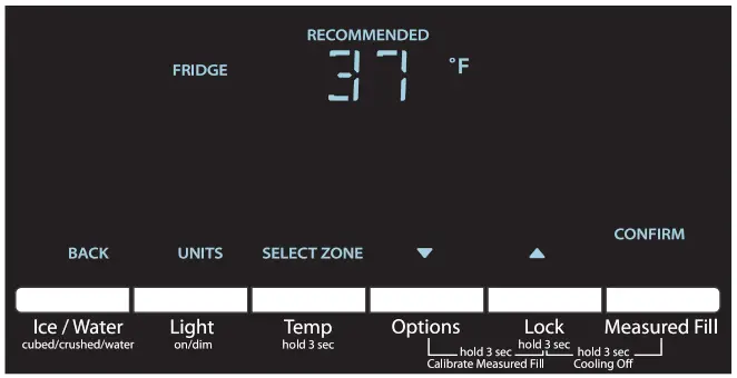 Whirlpool WRX986SIHZ Bottom Mount Refrigerator - Recommended Refrigerator Temperature