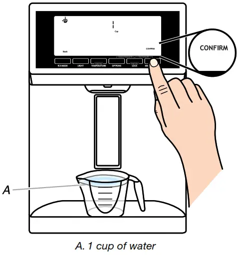 Whirlpool WRX986SIHZ Bottom Mount Refrigerator - cup of water