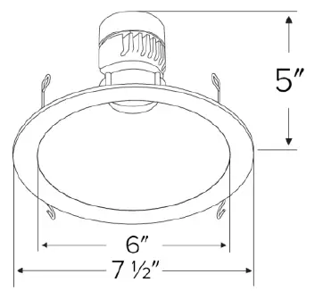 ELCO Lighting ELK6418W 6 Inch Pex Round Reflector Trim for Koto Module-3