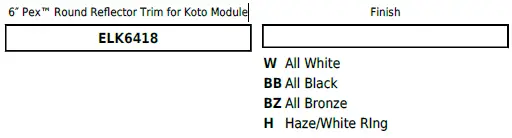 ELCO Lighting ELK6418W 6 Inch Pex Round Reflector Trim for Koto Module-9