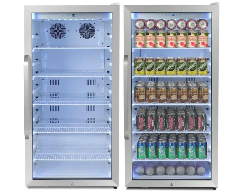 Freestanding 8.1 Cu. Ft. Stainless Steel Commercial Beverage Merchandiser Refrigerator Cbm-815ws User Manual