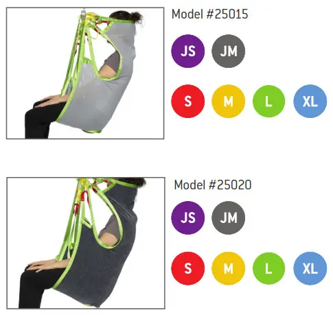 25015 Lifting Slings by Human Care with Silhouette High Back - 2