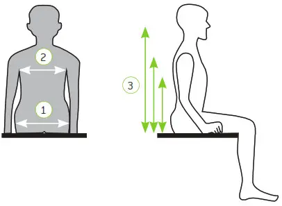 25015 Lifting Slings by Human Care with Silhouette High Back - Right Sling
