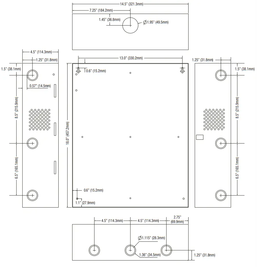 Altronix Trove1PD1 Trove1 Enclosure with PDK Backplane fig3